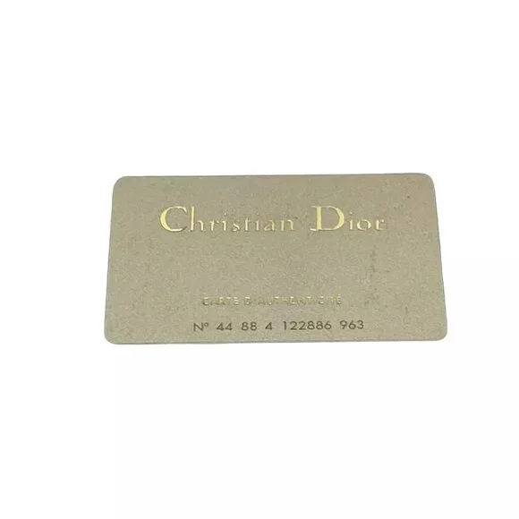 Authentic ChristianDior  Dark Navy Light Brown Denim Leather Handbag 611-100724 - Picture 14 of 14